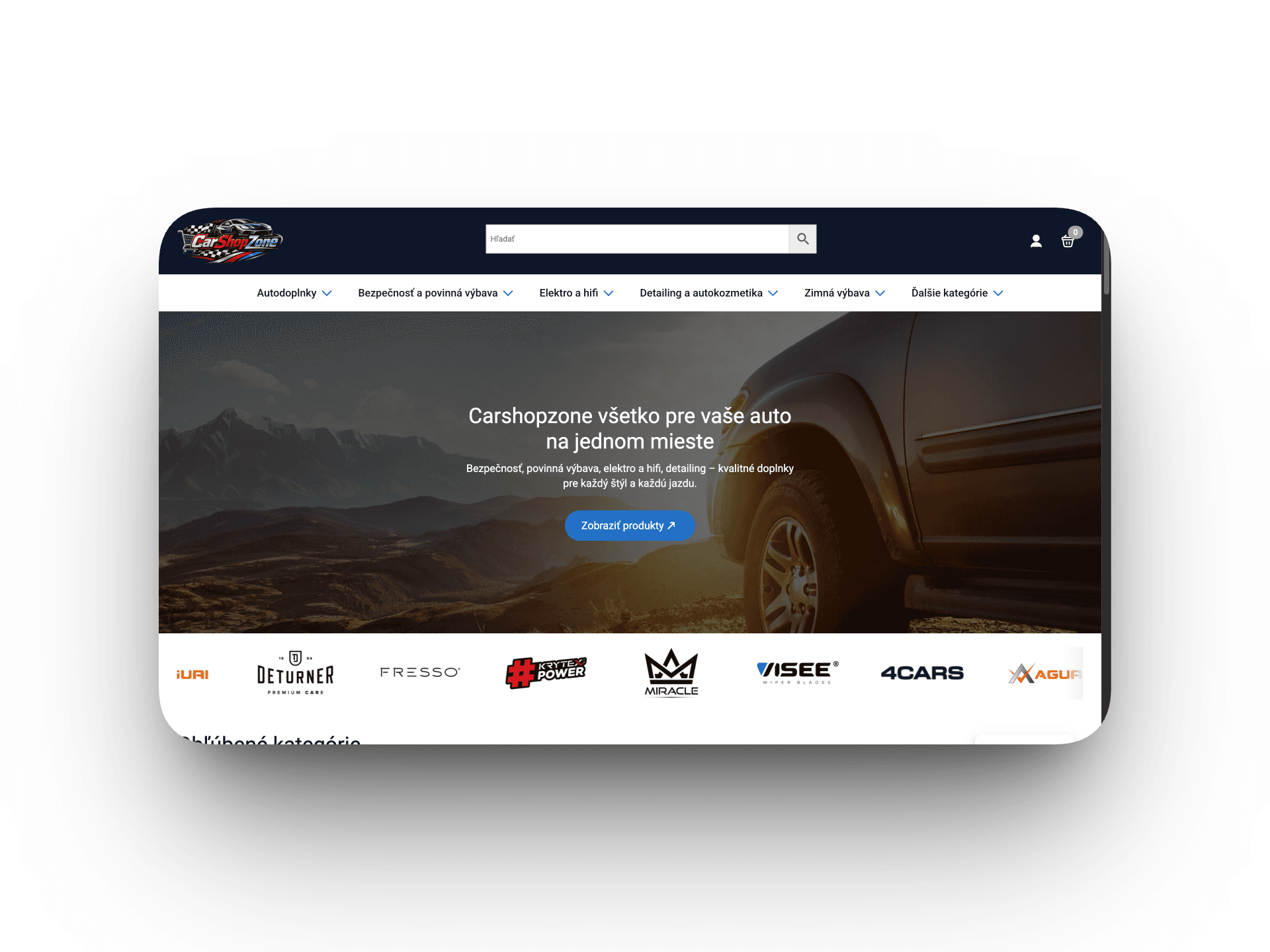 E-shop pre autodoplnky – CarShopZone.sk