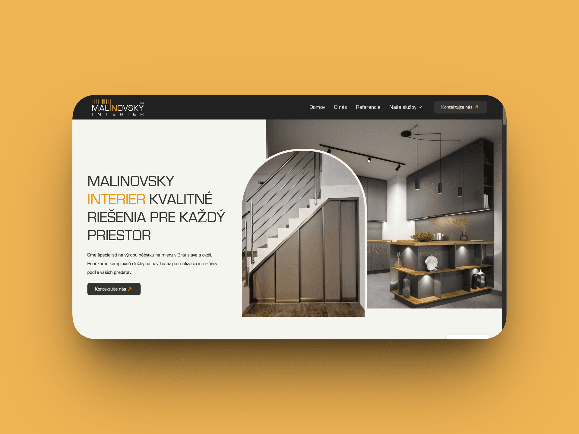 Webstránka pre stolársku firmu – Malinovský